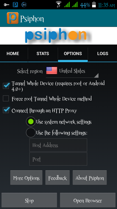 Psiphon Psiphon Setup 2