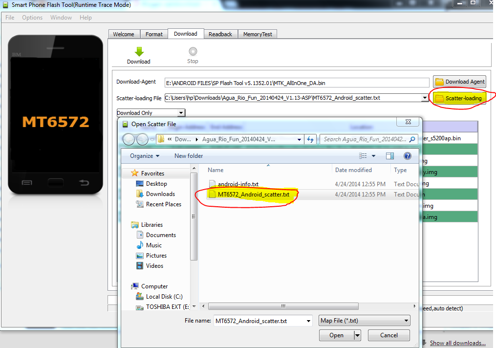 Click Scatter Loading