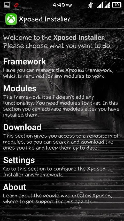XPOSED INSTALLER XPOSED INSTALLER SCREENSHOT