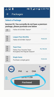 NBA APP Purchase successful
