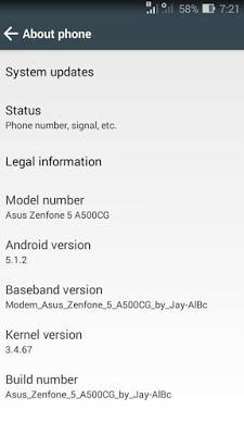 Asus Zenfone Lillipop Rom From Flare S3 Quad Asus Zenfone Lillipop Rom From Flare S3 Quad Screenshots