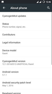 CM 12.1 ROM ported to Flare 4 Screenshot 5